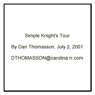 Knight's tour